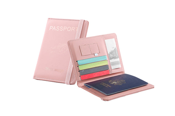 RFID Blocking Passport Holder for Travel Accessories Passport Purse Card Wallet