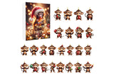 2025 Advent Countdown Calendar Funny Monkey Ornaments