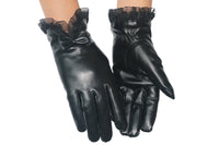 Womens Winter PU Leather Touchscreen Gloves