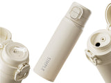 500ML Leakproof Dual Function Lid Insulated Water Bottle with Straw Stainless Steel Thermos