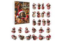 Christmas Countdown Advent Calendar Dog Hanging Ornament