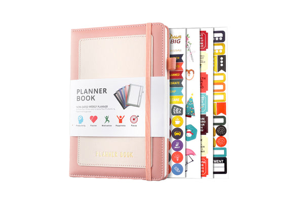 2024 Planner Weekly Monthly A5 Planner with Tabs and Inner Pocket