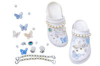 Butterfly Flower Pearl Chain Decoration Kit for Croc Shoes