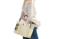 Women's Large Canvas Crossbody Tote Handbag