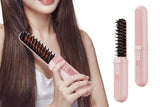 Negative Ion Electric Hair Straightener Brush Curler Lazy Comb Hot Flat Artifact