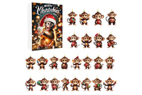 2025 Advent Countdown Calendar Funny Monkey Ornaments