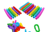 8Pcs  Anxiety Stress Relief Fidget Pop Tube Fidget Sensory Toy Stretch Tubes