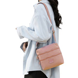Three-Pocket Splash-Proof Nylon Crossbody Bag