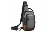 Anti-theft Chest Shoulder Crossbody Sling Bag with USB Port
