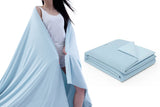 Reversible Summer Cooling Blanket with Qmax 0.4 Nylon Spandex Breathable Cooling Bed Quilt Cooling Comforter