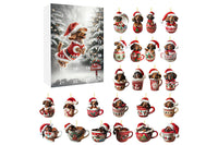 Christmas Countdown Advent Calendar Dog Hanging Ornament
