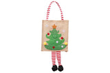 Creative Burlap Christmas-Themed Tote Bag