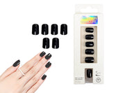 24Pcs Reusable Solid Color Fake Nails Press On Manicure