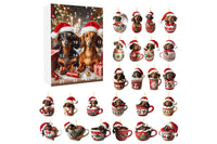 Christmas Countdown Advent Calendar Dog Hanging Ornament