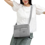 Multi-Pocket Splash-Proof Nylon Crossbody Shoulder Bag