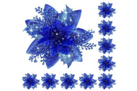 10Pcs Poinsettia Artificial Christmas Flowers