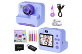 Kids Instant Print Digital Camera 1080P Selfie Video Camera with 32G TF Card