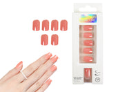 24Pcs Reusable Solid Color Fake Nails Press On Manicure