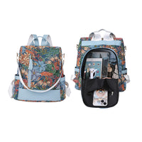 3-in-1 Printed Anti-theft Backpack Multifunctional Large Capacity Travel Bag