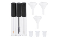 3-Piece 10ml Clear Cosmetic Tube Set for Mascara Lip Gloss