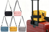 Travel Crossbody Bag with Luggage Sleeve Multi Layer Card Slots Sling Bag Passport Purse