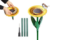 Sunflower Standing Bird Feeder Bird Bath Feeders Bowl for Outdoor