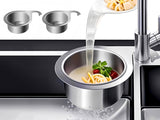 2Pcs Swan Shaped Stainless Steel Kitchen Sink Strainer Anti-Clog Drain Filter with Handle for Food Residue