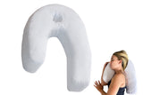 Side Sleeper Pillow with Ear Hole J Shaped Body Pillow