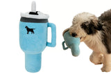 Tumbler Shaped Squeaky Dog Toy Squeaky Pet Toy with Embroidered Puppy Pattern