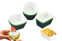 24 Pack Silicone Cupcake Baking Cups Mixed Colors & 3 Shapes
