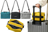 Travel Crossbody Bag with Luggage Sleeve Multi Layer Card Slots Sling Bag Passport Purse
