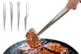 4Pcs Stainless Steel BBQ Tongs for Grilling