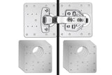 10PCS Cabinet Hinge Repair Plate Stainless Steel Kitchen Cupboard Door Fixing Bracket with Screws