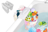 2 Compartments Bath Toy Organizer Bath Tub Toy Storage Organizer