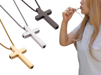 Meditation Breathing Necklace Cross Stress Reducing Necklace