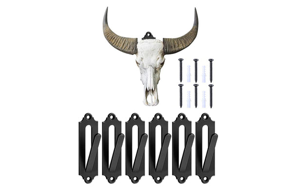 6Pcs Skull Hanger Skull Wall Mount Bracket Hangers Kit Deer Hanger