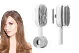 Self Cleaning Hair Brush for Women Cleaning Massage Hair Comb with Holder