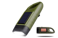 Hand Crank Solar Powered Rechargeable LED Flashlight