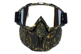 Outdoor Sport Goggles Ski Snowmobile Face Mask with Sun Glasses