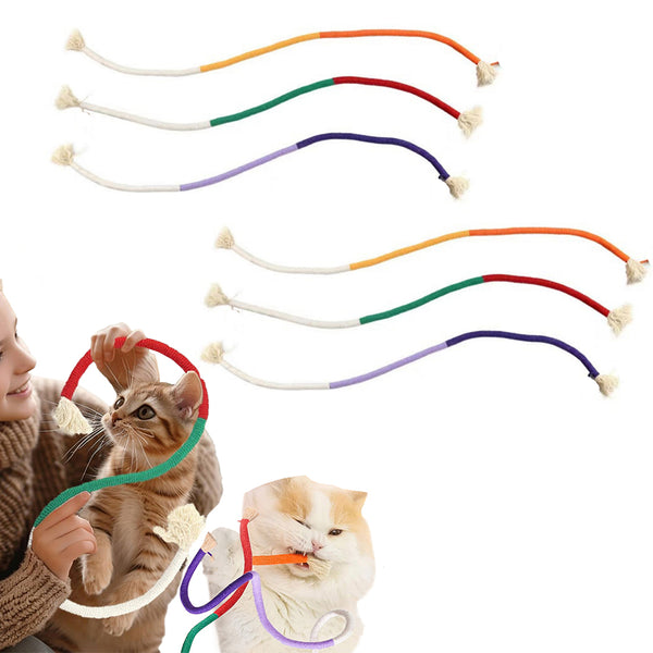 3Pcs Bite-Resistant Cat Bite Rope Kitten Teeth Grinding Rope for Self Help