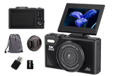 5K Digital Camera WiFi Vlogging Camera with 180 Degree Flip Screen