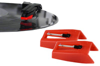 2Pcs Ruby Ceramic Record Player Stylus Needle Tools Set