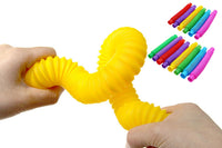 8Pcs  Anxiety Stress Relief Fidget Pop Tube Fidget Sensory Toy Stretch Tubes