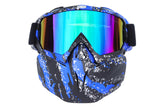 Outdoor Sport Goggles Ski Snowmobile Face Mask with Sun Glasses