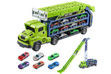 Carrier Truck Transport Car Toys Foldable 3 Layer Car Race Track Toys With 6 Toy Cars