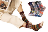 5 Pack Winter Warm Knit Socks Thick Soft Multicolor Free Size for Men and Women