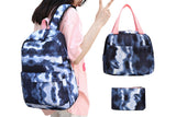 3Pcs Boys Girls Gradient Color Backpack Set
