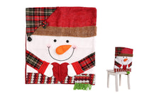 Christmas Chair Covers with Santa Hat for Holiday Dinner Party