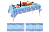 3Pcs Snowflake Tablecloth Winter Wonderland Disposable Table Cover