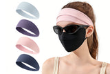 4 Pack Fitness Sweat Headbands Wide Elastic Sports Headbands for Workout Yoga